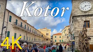 Kotor Montenegro 🇲🇪 October Walk ☀️ 2023 4K 60fps Walking Tour ▶︎Captions