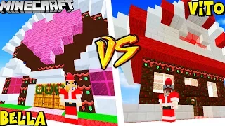 DOM ŚWIĘTEGO MIKOŁAJA VS DOM PANI MIKOŁAJOWEJ - MINECRAFT | Vito vs Bella