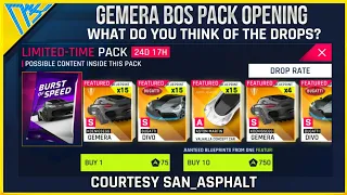 Asphalt 9 | Gemera Burst of Speed packs | 50k token dump | Courtesy San_Asphalt