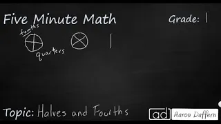 1st Grade Math Halves and Fourths