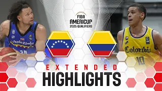 Venezuela 🇻🇪 vs Colombia 🇨🇴 | Extended Highlights | FIBA AmeriCup 2025 Qualifiers 2025