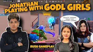 JONATHAN PLAYING WITH GODL GIRLS | RUSH GAMEPLAY | Wo sarma rahi hai ....😚 | ALPHAMAA | NIKKI | MNS