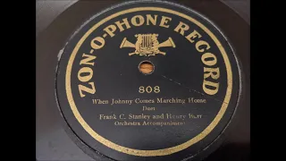 When Johnny Comes Marching Home - Zonophone Record 808