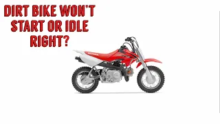 Honda 2021 CRF50F idle and start up guide