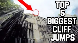 TOP 5 BIGGEST CLIFF JUMPS EVER!  Best of Chase Reinford