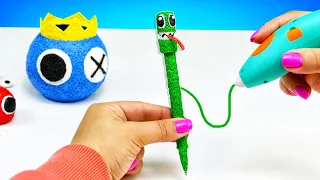 ЛАЙФХАКИ для ШКОЛЫ в стиле RAINBOW FRIENDS 😱 Рисую Всё Подряд 24 часа 3D Ручкой