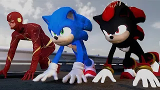 Sonic vs Shadow vs Flash Race Battle Animated Cartoon Part 1 2   Who is Faster The Hedgehog Fanmade