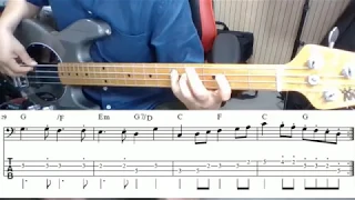 Bass Cover - A Whiter Shade of Pale (Procol Harum) with Tab