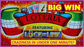 HUGE WIN in FIRST MINUTE! Lock It Link Loteria Slots - AWESOME!