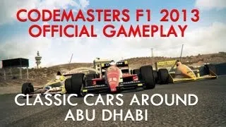 Codemasters F1 2013 Official Gameplay - 1980's Cars Around Abu Dhabi (HD)