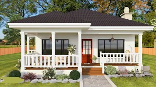 Stunning Small House Design 17.5  x 11.6 Meters ( 162.54 sqm ) 3 Bedroom-With Floor Plan