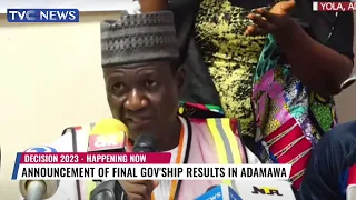 (WATCH) INEC Announces Final Results Of Adamawa Governorship Election