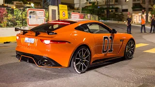 Jaguar F-Type SVR - LOUD Accelerations & Crackles !