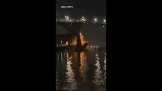 Video shows moment when Baltimore's Key Bridge collapses