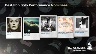 Best Pop Solo Performance Nominees | The 59th GRAMMYs