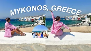 VLOG: my FIRST time in Mykonos, Greece 🇬🇷 yummy eats, windmills, exploring with the cast, chitchat