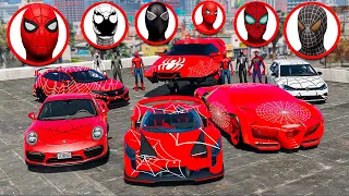 COLETEI CARROS SECRETOS do HOMEM-ARANHA NO GTA 5!!!