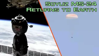 Soyuz MS-24 Returns Home