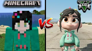 GTA V Vanellope VS MINECRAFT Vanellope - WHO IS BEST?