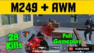 M249 + AWM Full Gameplay || Redmi Note 9 Pro || PUBG Mobile