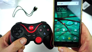 Беспроводной Bluetooth геймпад для Андроид и ПК - Джойстик для игр -  подключение и тест в игре !!!