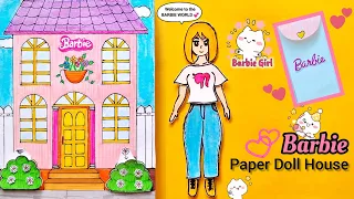 Barbie Paper Doll House 💒💞 | Barbie Dolls Daily Routine 👱🏻‍♀️💕