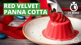 Red Velvet Panna cotta | How to make Panna cotta | Dessert Recipe | Easy Panna cotta Recipe | Cookd