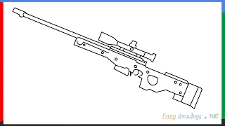 How to draw AWM step by step for beginners