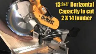 DeWALT DWS780 12"  Miter Saw Has The Largest Total Capacity Of Any Miter Saw On The Market