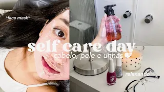 self care day: cuidados com o cabelo, pele e unhas 💨🧘🏻‍♀️🤍 autocuidado