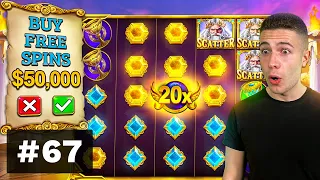 $50000 BONUS BUY on Gates of Olympus, $1000 SPINS on 3 Clown Monty - AyeZee Stream Highlights #67