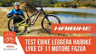 Test Haibike LYKE CF 11 motore Fazua: una light ebike da 18,8 kg