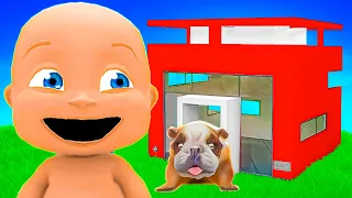 BABY BUILDS A $1,000,000 DREAM DOG HOUSE!