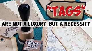 how to make tags for junk journals - from recycled folders