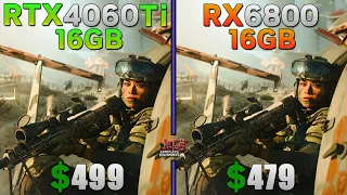 RTX 4060 Ti 16GB vs RX 6800 | Tested in 15 games