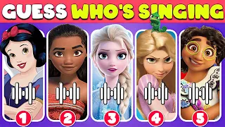 Guess Who's Singing 🎤🎙️🎶| Disney Song Quiz Challenge | Snow White, Moana, Elsa, Rapunzel, Mirabel