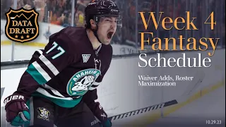 23-24 Fantasy Hockey Week 4 Pt. 1: Schedule, Waiver Adds, Goalie Streams