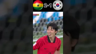 Korean Republic🇰🇷 Vs Ghana 🇬🇭 FIFA World Cup 2022 Group Stage Match #shorts #youtubeshorts