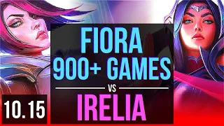 FIORA vs IRELIA (TOP) | 3 early solo kills, 900+ games | EUW Grandmaster | v10.15