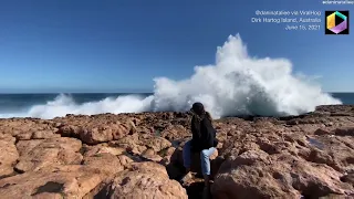 ‘Sneaker’ Wave Catches Tourist By Surprise in Western Australia
