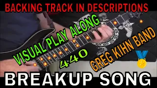 Visual Play Along To Backing Track With Vocals: The Breakup Song By Greg Kihn Band (440 Tuning)