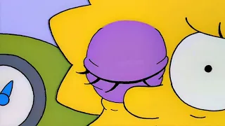 The simpsons Lisa was hit by a transfer student and her eyes were bruised