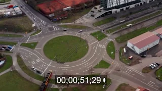 Kreisverkehr " Oststadtkreisel " in Karlsruhe im Bundesland Baden-Württemberg, Deutschland