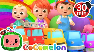 The Rainbow Color Toy Car Race Song | CoComelon Nursery Rhymes & Kids Songs