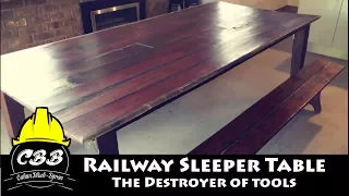 Epoxy & Railway Sleeper Table - The Destroyer of Tools