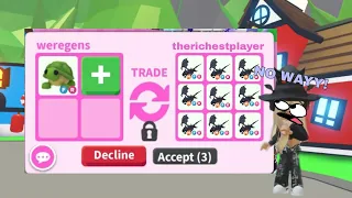 what do people TRADE for a FLY RIDE TURTLE in Adopt Me?