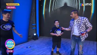 Trucos de trompo en el programa Venga la Alegría con Chido Trompo