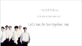 EXO M   Run 奔跑 Color Coded Chinese PinYin Eng Lyrics