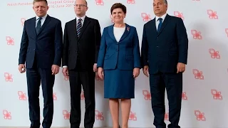 Premier Beata Szydło na konferencji po szczycie Grupy Wyszehradzkiej w Warszawie