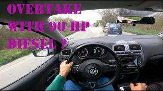 VW Polo V 1.6 TDI 90 HP 7 DSG | POV Driving | Extra Urban and Highway Acceleration | Speed Test